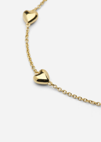 Heart Petit Bracelet - Gold Vermeil by Skultuna