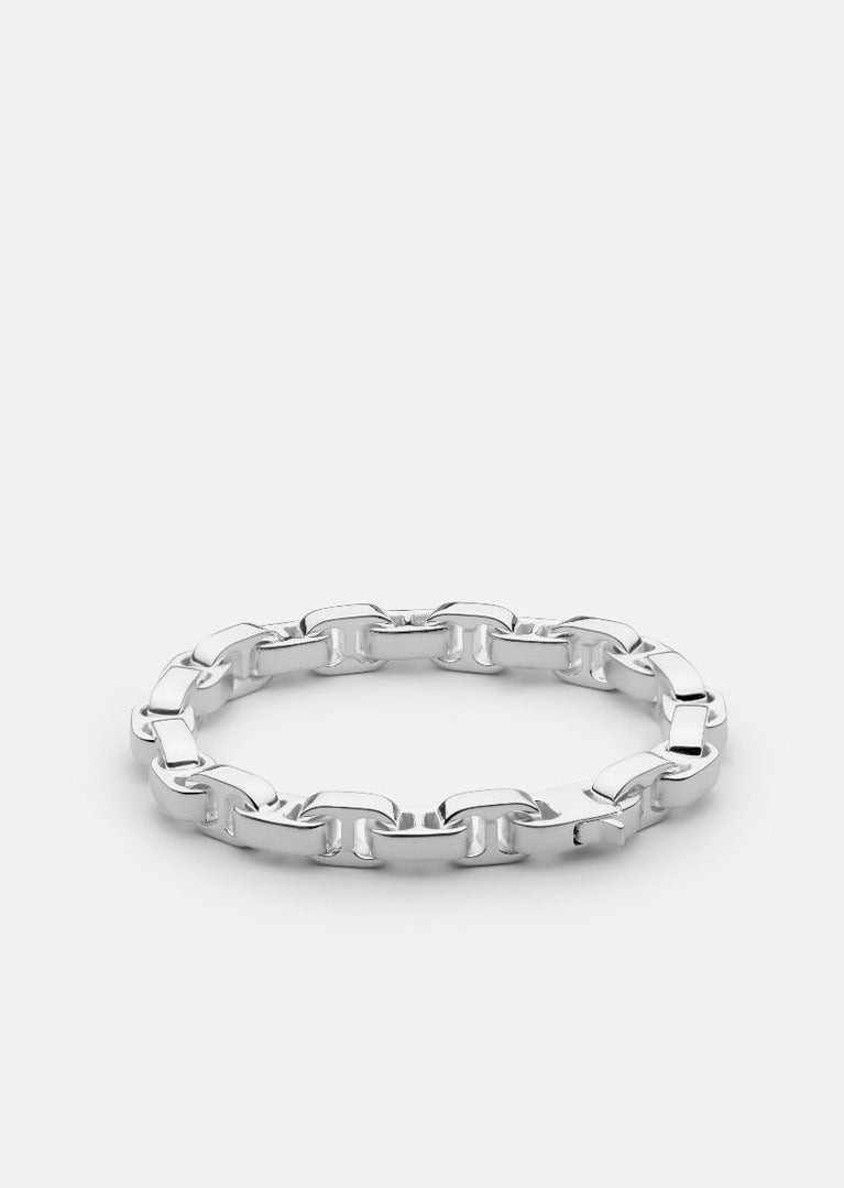 Silver plated Velo Chain Bracelet by Skultuna, featuring sleek chain links and minimalist design, perfect for stylish accessories.