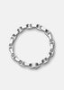 Silver plated Velo Chain bracelet by Skultuna, showcasing a sleek, modern accessory with interconnected links in a close-up view.