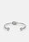 Silver plated Together Petit Cuff bracelet by Skultuna, featuring a sleek, minimalist design in a close-up image.