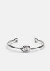 Silver plated Together Petit Cuff bracelet by Skultuna, showcasing a sleek, minimalist design with a smooth, polished finish.