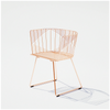 Bend Goods Captain Chair in black metal with woven cane seat, stylish modern seating for indoor or outdoor use.