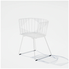 White Captain Chair by Bend Goods, stylish modern seating with sleek design and curved metal frame, perfect for contemporary interiors.