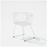 White Captain Chair by Bend Goods, stylish modern seating with sleek design and curved metal frame, perfect for contemporary interiors.