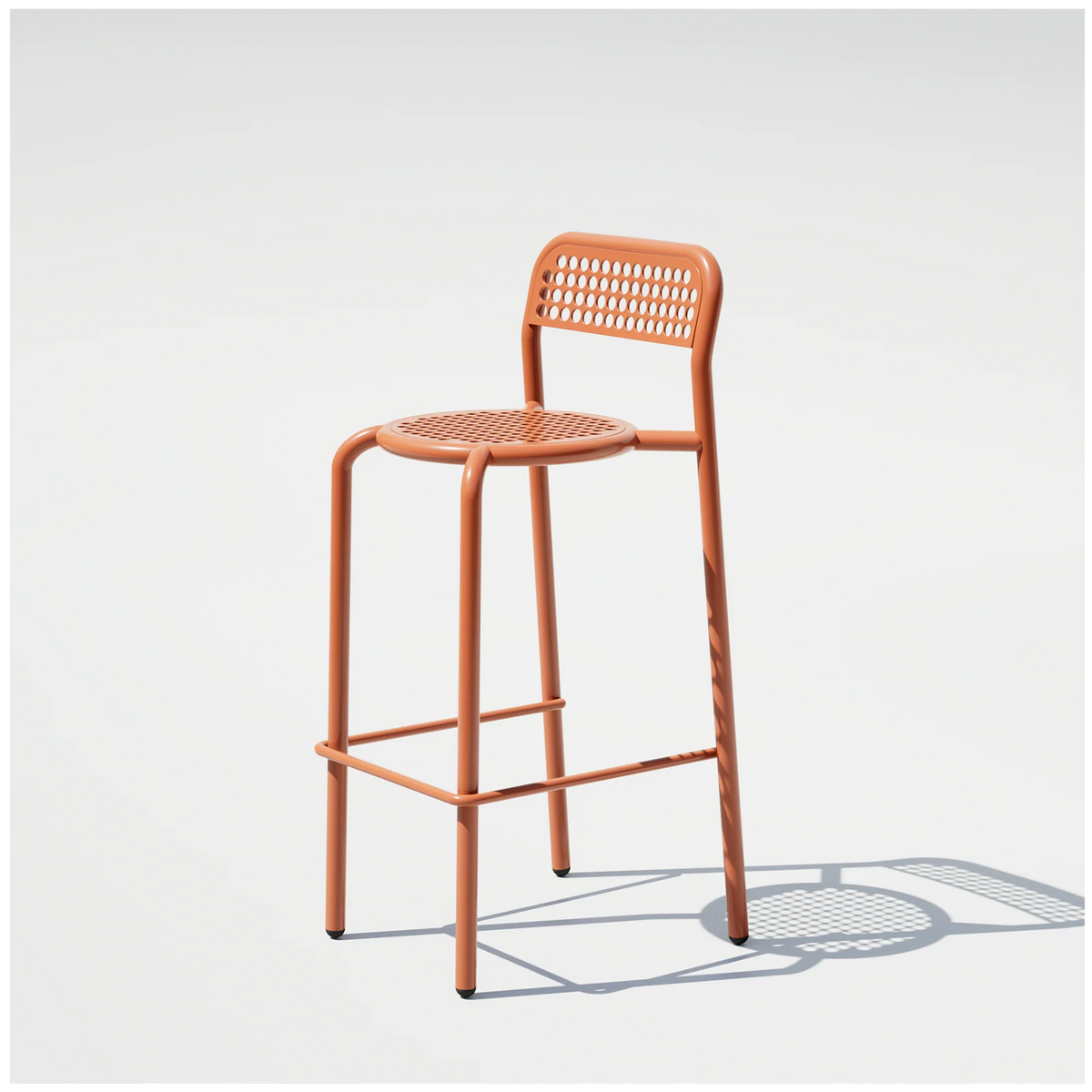 Bend Goods Coffee House Barstool with metal frame and wooden seat, modern seating for kitchen or bar area