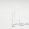 Bend Goods Coffee House Barstool in white with a modern, curved metal design, showcasing stylish seating for home or cafe use.