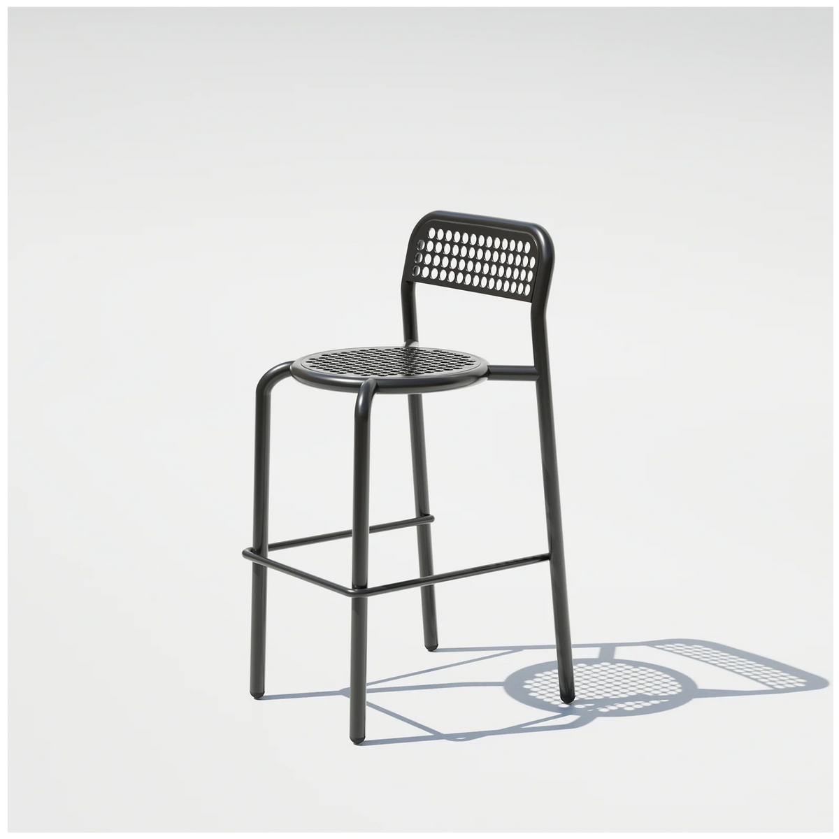 Black Coffee House Counter Stool by Bend Goods, modern seating with a sleek design and sturdy metal frame.