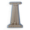 Jonathan Adler column trinket tray with geometric design, perfect for jewelry and small accessories on a stylish tabletop.