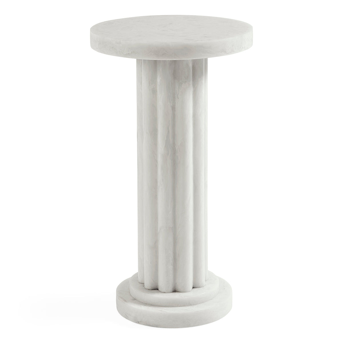 Jonathan Adler Como Neo Drinks Table featuring a sleek, modern design with a circular top and stylish metal base.
