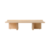 Conrad lounge table by Audo Copenhagen, natural oak finish, showcasing a sleek, modern design with a smooth tabletop and sturdy legs.