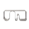 AYTM Curva Solid Bench in silver, modern seating with sleek design, showcasing smooth curves and sturdy construction.