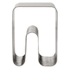 Silver Curva Solid Stool by AYTM, modern seating with sleek, curved design, shown from front view.