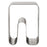 Silver Curva Solid Stool by AYTM, modern seating with sleek, curved design, shown from front view.