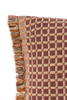 Checker Cushion by Lorena Canals in marsala with a classic checked pattern