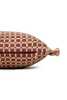 Checker Cushion by Lorena Canals in marsala with a classic checked pattern