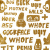 BKS 01-04 Cursing Print Wallpaper - Bas Kosters by NLXL