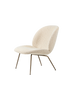Chaise longue Beetle - Entièrement rembourrée, base conique par Gubi