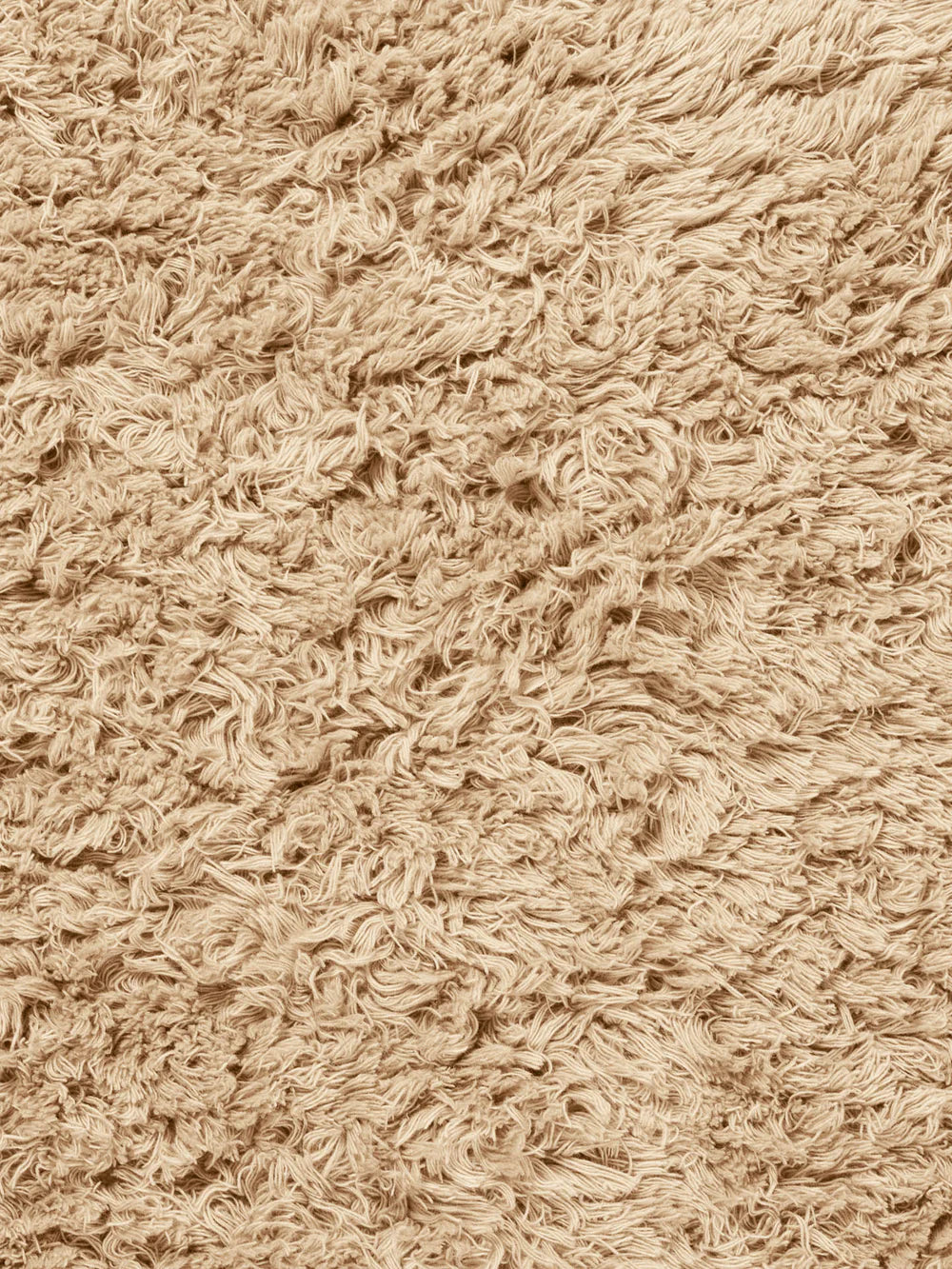 Light sand Meadow High Pile Rug by Ferm Living, soft textured home accessories, 140 x 200 cm, cozy and stylish area rug.