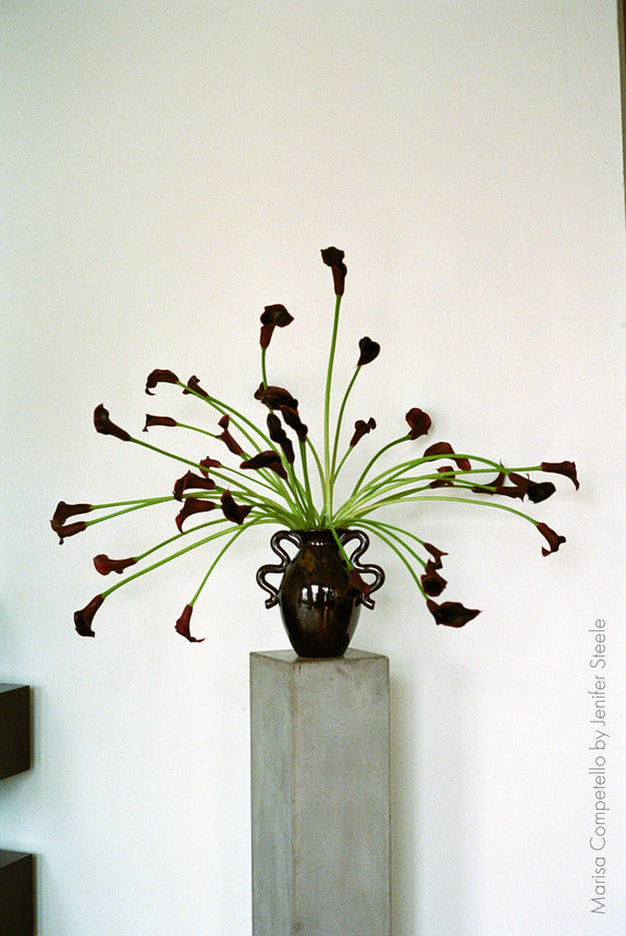 Blue Verso Table Vase by Ferm Living, a stylish ceramic accessories piece with a sleek modern design.