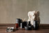 Ferm Living Tuck Vase in cashmere color, a stylish ceramic accessory with a sleek, modern design.