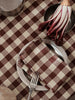 Ferm Living Bothy Check Table Cloth with red and white plaid pattern, designed as a stylish table accessory.