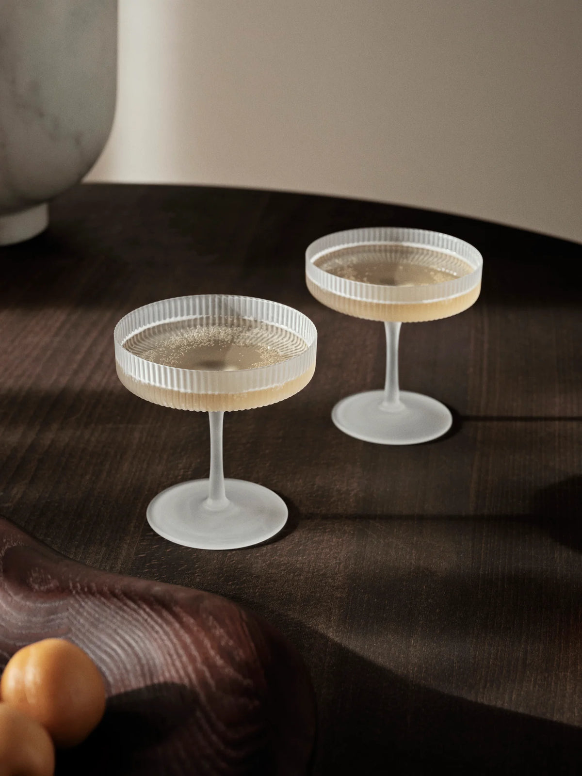 Coupes à champagne Ripple de Ferm Living