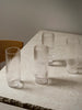 Frosted Ripple Long Drink Glasses by Ferm Living, elegant glassware accessories with textured ripple design.