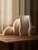 Large off-white Moire Vase by Ferm Living, an elegant ceramic accessory with textured pattern, ideal for modern home decor.