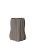 Large off-white Moire Vase by Ferm Living, a stylish decorative accessory with textured fabric design for modern home decor.