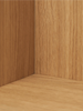 Ferm Living Stagger Shelf accessory with layered design, mounted on a wall, showcasing modern Scandinavian style and natural wood finish.