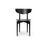 Ferm Living Herman Dining Chair in black wood with a sleek, modern design and curved backrest for comfortable seating.