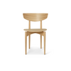 Ferm Living Herman dining chair with black wooden seat and backrest, modern seating with sleek design and natural wood finish