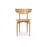 Ferm Living Herman dining chair with black wooden seat and backrest, modern seating with sleek design and natural wood finish