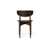 Black Ferm Living Herman Dining Chair with wooden legs, showcasing modern Scandinavian seating design.
