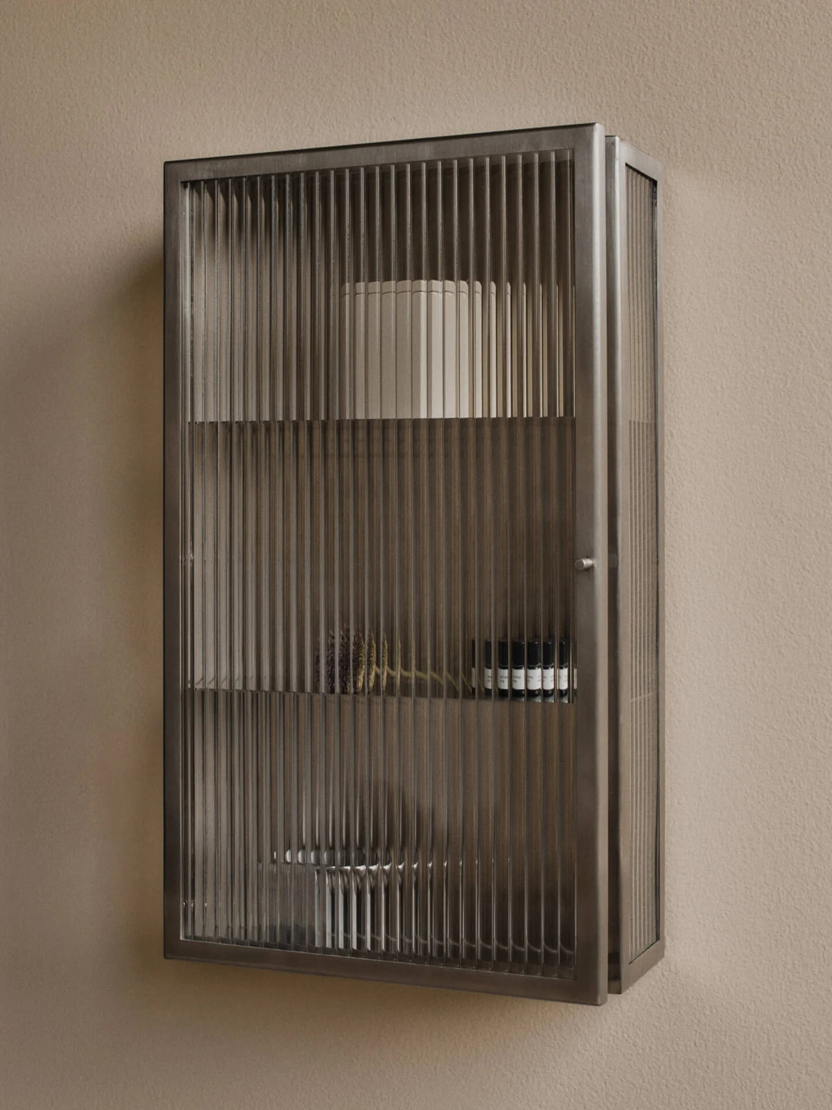 Haze Wall Cabinet by Ferm Living - Brushed Stainless Steel