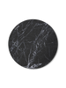 Medium black marble table from Ferm Living's Marble Tables collection, showcasing sleek design and elegant natural stone surface.