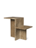 Distinct Side Table Dark Brown Travertine