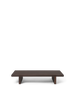 Ferm Living Kona Low Table with natural oak veneer, modern minimalist design, showcasing smooth surface and sleek legs.