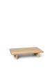 Kona Low Table by Ferm Living with natural oak veneer, modern minimalist design, featuring a smooth tabletop and sturdy legs.