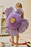 Kids purple Poppy floor cushion by Lorena Canals with soft fabric and floral design, perfect for children's seating and play areas.