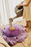 Kids purple Poppy floor cushion by Lorena Canals featuring a soft, plush fabric with floral Poppy design for cozy comfort.