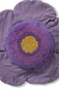 Kids purple Poppy floor cushion by Lorena Canals featuring a soft fabric and colorful floral design for cozy seating.