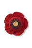 Kids' red poppy floor cushion by Lorena Canals featuring a vibrant floral design for comfortable seating.
