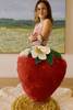 Kids' Strawberry Floor Cushion by Lorena Canals featuring a soft, colorful strawberry design for comfortable seating.