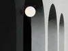 Black Flos IC Lights outdoor ceiling and wall lighting fixture, modern design for exterior illumination.