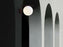 Black Flos IC Lights outdoor ceiling and wall lighting fixture, modern design for exterior illumination.