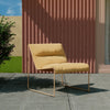 Bend Fred Lounge Chair with plush, rounded seat cushion and modern metal frame, designed for comfortable seating.