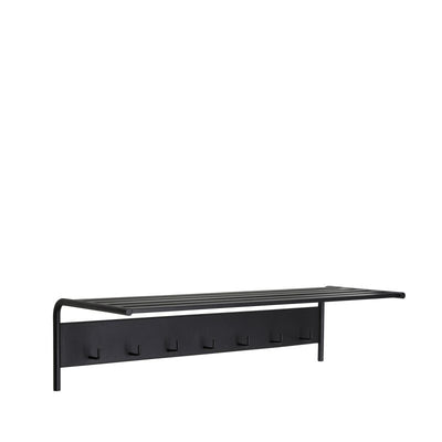 Black Fusion Coatrack by Hübsch, modern accessories with multiple hooks for hanging coats and accessories, sleek design.