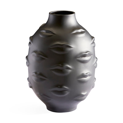Gala Round Vase - Black by Jonathan Adler