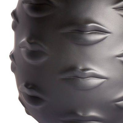 Gala Round Vase - Black by Jonathan Adler